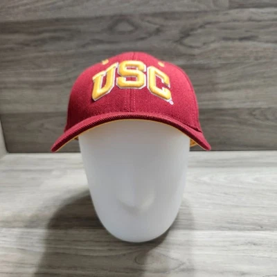 Men’s Red USC Trojans Franchise Fitted Hat size 8 by Zephyr  w/yellow lettering - Image 1 of 4
