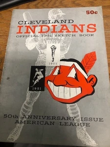 1951 Cleveland Indians MLB Jahrbuch 74 Jahre alt Larry Doby frühe Wynn Guardians - Bild 1 von 6