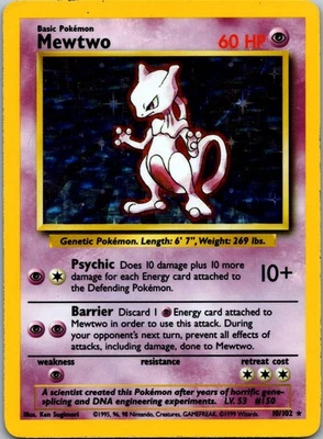 Mewtwo 010/102 Base Set Holo Rare Holo LP/MP - Image 1 of 2