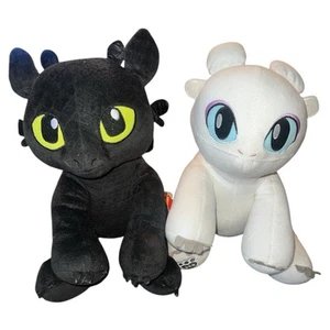 Build A Bear Plush Toothless and Light Fury How To Train Your Dragon Large 15” - Picture 1 of 9