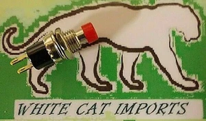 RED PUSH ON MOMENTARY BUTTON SWITCH 1A @ 125V **AU STOCK, FAST POST*** - Picture 1 of 2