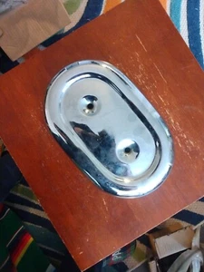 Harley Davidson Used Chrome Over Steel Air Filter Cover Modified 11"X7.25"   HD1 - Picture 1 of 12