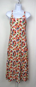 VTG 1960s 70s I. MAGNIN FLORAL SUMMER DRESS RUCHED FABRIC - Picture 1 of 15
