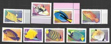 Sud Africa 2000 Pesci - Serie 9 valori mnh**