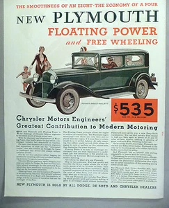 Anuncio impreso Plymouth Sedán - 1931 - Imagen 1 de 1