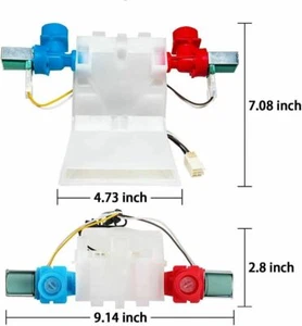 Washer Water Inlet Valve for Admiral ATW4475XQ0 ATW4475VQ1 ATW4475VQ0 WTW5300VW3 - Picture 1 of 4