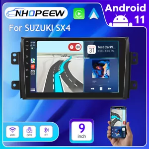 9" Android 12 Autoradio mit Carplay GPS Navi Wifi FM Für SUZUKI SX4 Fiat Sedici - Bild 1 von 21
