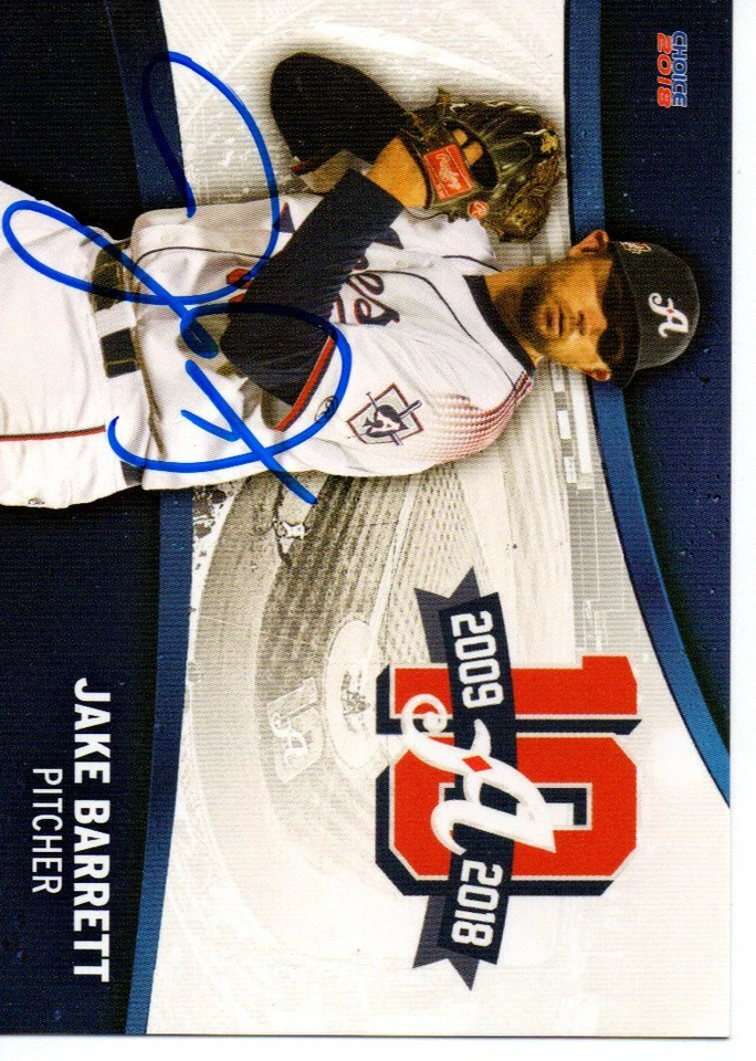 Jake Barrett 2018 Reno Aces Autographed Signed Card - Image 1 of 1