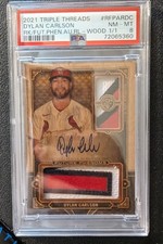 2021 Topps Triple Threads Dylan Carlson RC Auto Patch 1/1 Future Phenoms WOOD