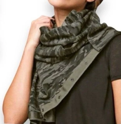 Lululemon Scarf One Size Vinyasa Snap Infinity Wrap Green Camo Snap - Image 1 of 2