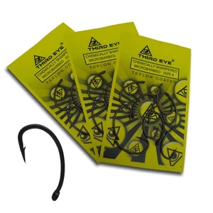 3 x PACKS THIRD EYE CARP FISHING HOOKS MICRO BARBED TEFLON COATED CURVE SHANK - Picture 1 of 4