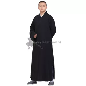 Abito da monaco buddista in cotone spesso abito shaolin abito da meditazione uniformi di kung fu - Foto 1 di 15
