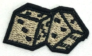 Patch Cucita per Abbigliamento Zaini Cappelli Giacche CLASSICO Doppio Dado ARTIGIANATO A3 - Foto 1 di 4
