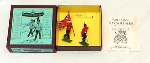 Britains Sherwood Foresters Ufficiale e portabandiera 8818 in scatola originale. - Foto 1 di 4