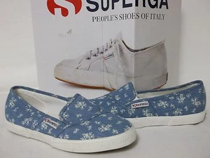 Superga Size 8.5 M Fantasy Denim Blue Espadrilles New Womens Shoes - Picture 1 of 8