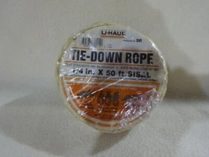 U Haul Zurrseil 1/4 Zoll x 50 Zoll Prüfstärke 480 Pfund Produkt #SR NEU - Bild 1 von 2