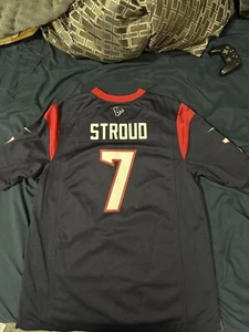 Men's Nike C.J. Stroud Navy Houston Texans Game Jersey Large NWOT 100% Authentic - Picture 1 of 8