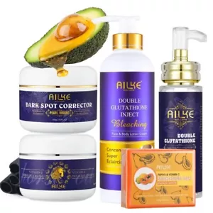 AILKE Lightening Skin Care Dark Spot remove Double Glutathione Face body cream - Picture 1 of 28