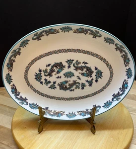 Wedgwood Bone China Blue Dragons Metallisiert 11,5" Oval Servierplatte Ausgezeichnet - Bild 1 von 14