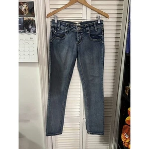 Younique Womens Blue Denim Low Rise Straight Leg Jeans Size 7 - Picture 1 of 8