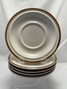 International Suncraft Orlena Stoneware Saucer 6" plate Set of 5 Japan Brown - Picture 1 of 4