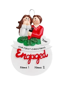 PERSONALIZED Engaged to be Married Couple Ornament - 2025 Keepsake Gift - Picture 1 of 4