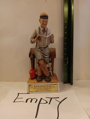 VTG 1978 Hand Sculptured Kontinental  "Newspaper Man" PorcelainDecanter (Empty) - Image 1 of 4