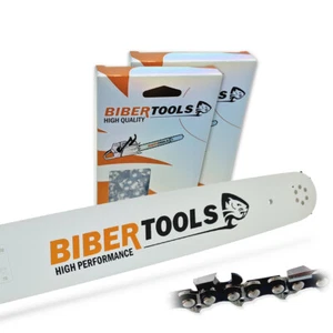 2 cadenas de sierra + espada 50 cm 3/8" 1,5 mm 72TG p.f. Husqvarna 61 medio cincel - Imagen 1 de 5