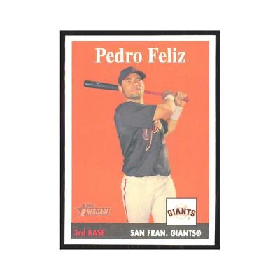 Tarjeta de béisbol Pedro Feliz 2007 Topps Heritage #309 de los Gigantes de San Francisco casi nueva Foto 1 de 3