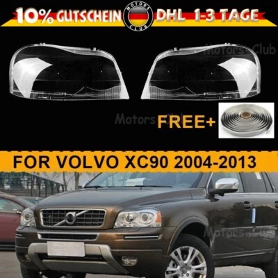 For Volvo XC90 2004-2013 Pair Headlight Glass Lens Cover Headlamp - Image 1 of 4