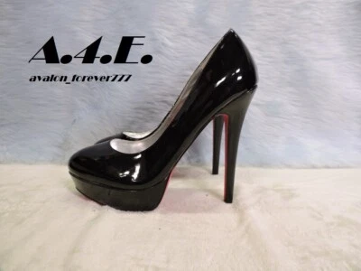 Tacones Signature Sole by Shoedazzle charol negro talla mujer 8 hombre 6,5 Foto 1 de 4