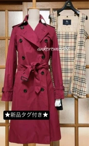 BURBERRY LONDON trench coat Woman's Red Size 38/US:S authentic - Picture 1 of 12