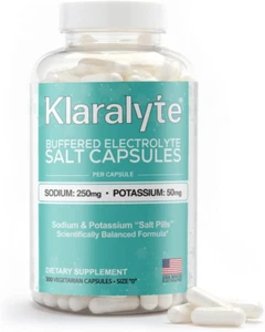 Klaralyte Buffered Electrolyte Salt Capsules, 300 Capsules Value Size, Sodium... - Picture 1 of 7