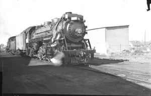 25CC170 NEG/RP 1952 GRAN MALETERO WESTERN RR 282? LOCO #3752 MUSKEGON - Imagen 1 de 1