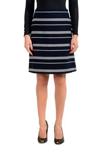 Hugo Boss Women's "Manoara" Striped A-Line Skirt US L/8 IT 44 - Picture 1 of 5
