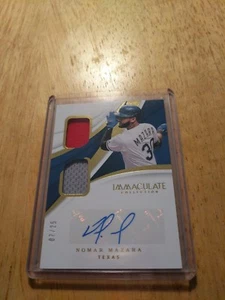 2018 Panini Immaculate Nomar Mazara Jersey/Autograph 7/25 Rangers - Picture 1 of 2