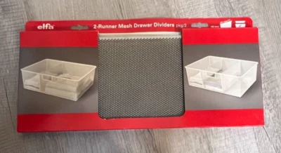Elfa Classic or Decor 1-Runner (2) & 2-Runner (4) Drawer Dividers New Platinum - Image 1 of 4