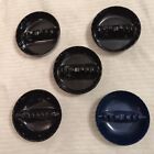 Vintage Ashtray Cigarette Cigar Melamine Burn Resistant Black 1 Blue 5” Lot Of 5