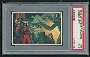 1951 Bowman #18 Mantis Men Jets Rockets Spacemen Card PSA 7 NM #40531125 🚀 - Picture 1 of 4