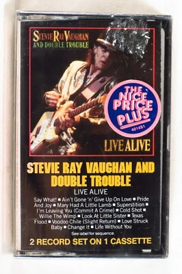 STEVIE RAY VAUGHAN w/ Double Trouble - Live Alive 1986 US cassette  SEALED - Image 1 of 2