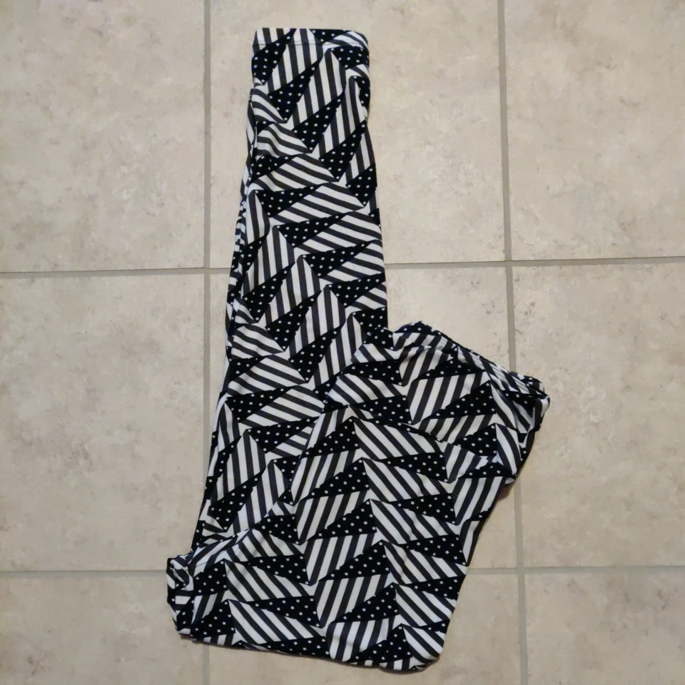 LuLaRoe Tall & Curvy Mujer Talla TC Leggings Multi Rayas y Estrellas Muy Suave Foto 1 de 4