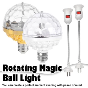 E27 Led Stage Light Bulb Ball Rotating Magic Colorful Home Decoration Lighting - Picture 1 of 14