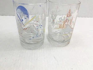Juego de 2 Vasos Transparentes Disney World 25 Aniversario Recuerda la Copa Mágica - Imagen 1 de 8