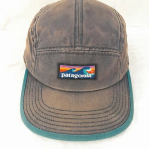 Vintage Patagonia Hat Cap Strap Clip Back Logo Surf Wave Outdoors - Picture 1 of 9