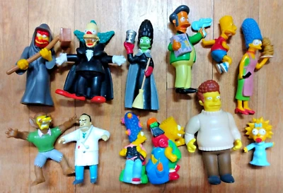 The Simpsons Lot Of 12 Figures, Burger King Toys, etc. - Image 1 of 2