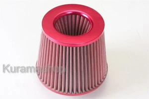 Air Intake Cleaner Power Flow Stainless Steel Mesh Cone Air Filter 64mm 2.5" Red - Picture 1 of 5