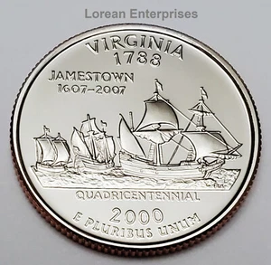 2000 S Statehood Quarter -Virginia- CLAD ✼PROOF✼ BU - Picture 1 of 2