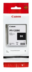 GENUINE AUTHENTIC CANON PFI-120BK BLACK INK CARTRIDGE - Picture 1 of 1