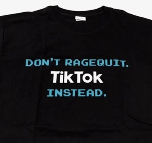 TIK TOK Unisex Shirt Size Large TikTok promotional 2018 E3 Men RARE Never Worn! - Picture 1 of 1