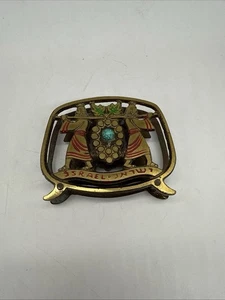 Vintage Brass Desktop Letter Note Memo Holder/ Napkin "Israel". - Picture 1 of 11